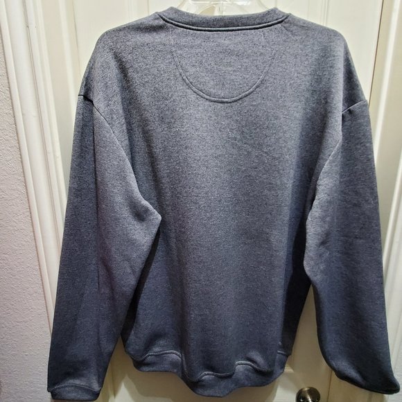 Men's BOLLE GOLF Gray V-Neck Long Sleeve Pull-Over Sweatshirt, Medium - Picture 5 of 7